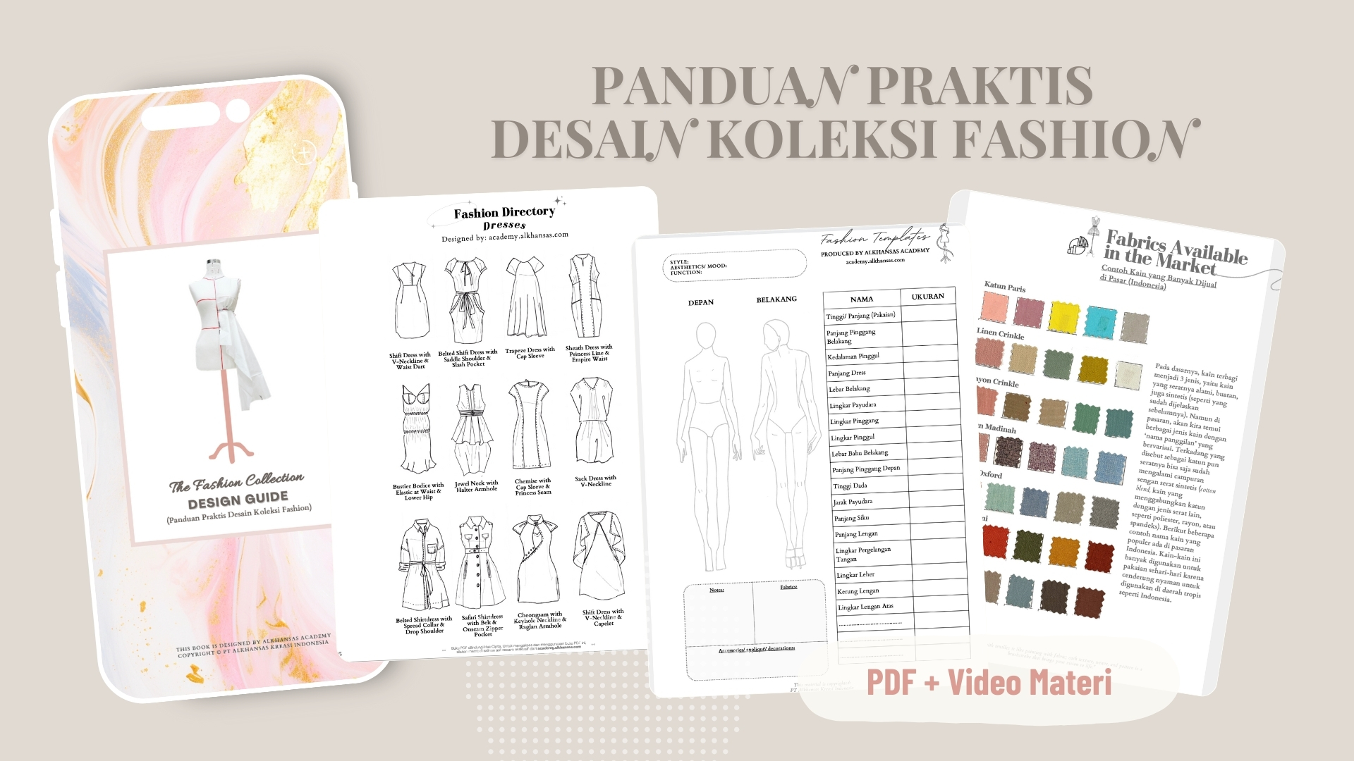 Panduan Praktis Desain Koleksi Fashion [Buku Digital + Video]