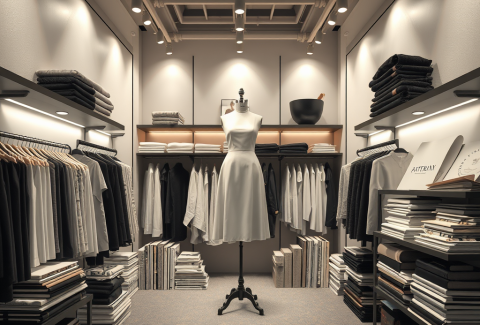 create-a-fashion-studio-in-black-white-cream-with-mannequin