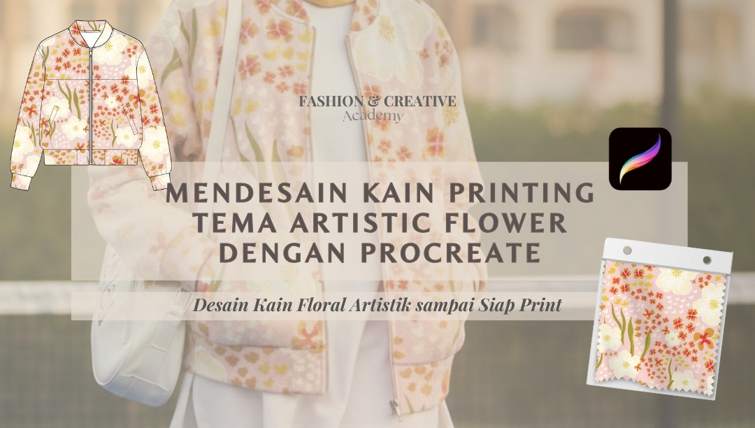 Mendesain Kain Printing Tema Artistic Flower dengan Procreate