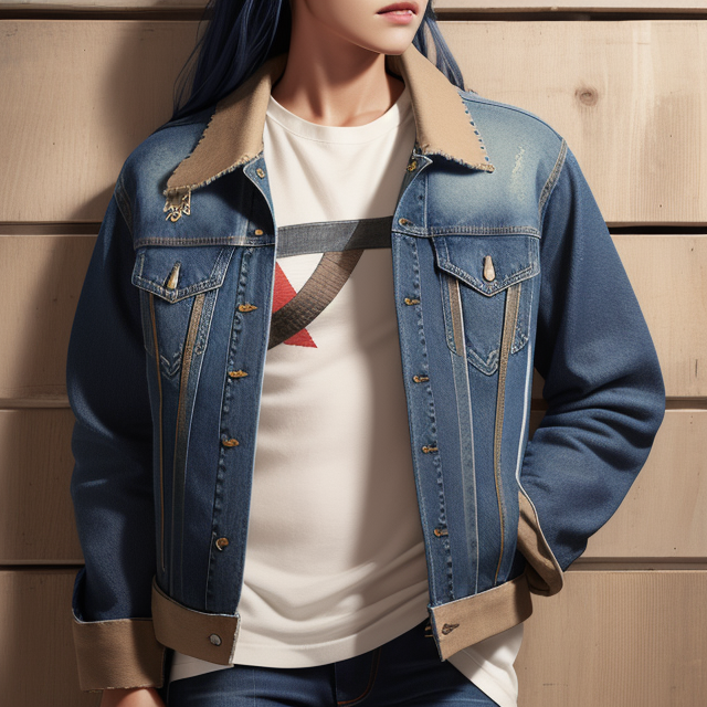 Jaket denim patchwork dari jeans bekas - contoh hasil upcycling fashion